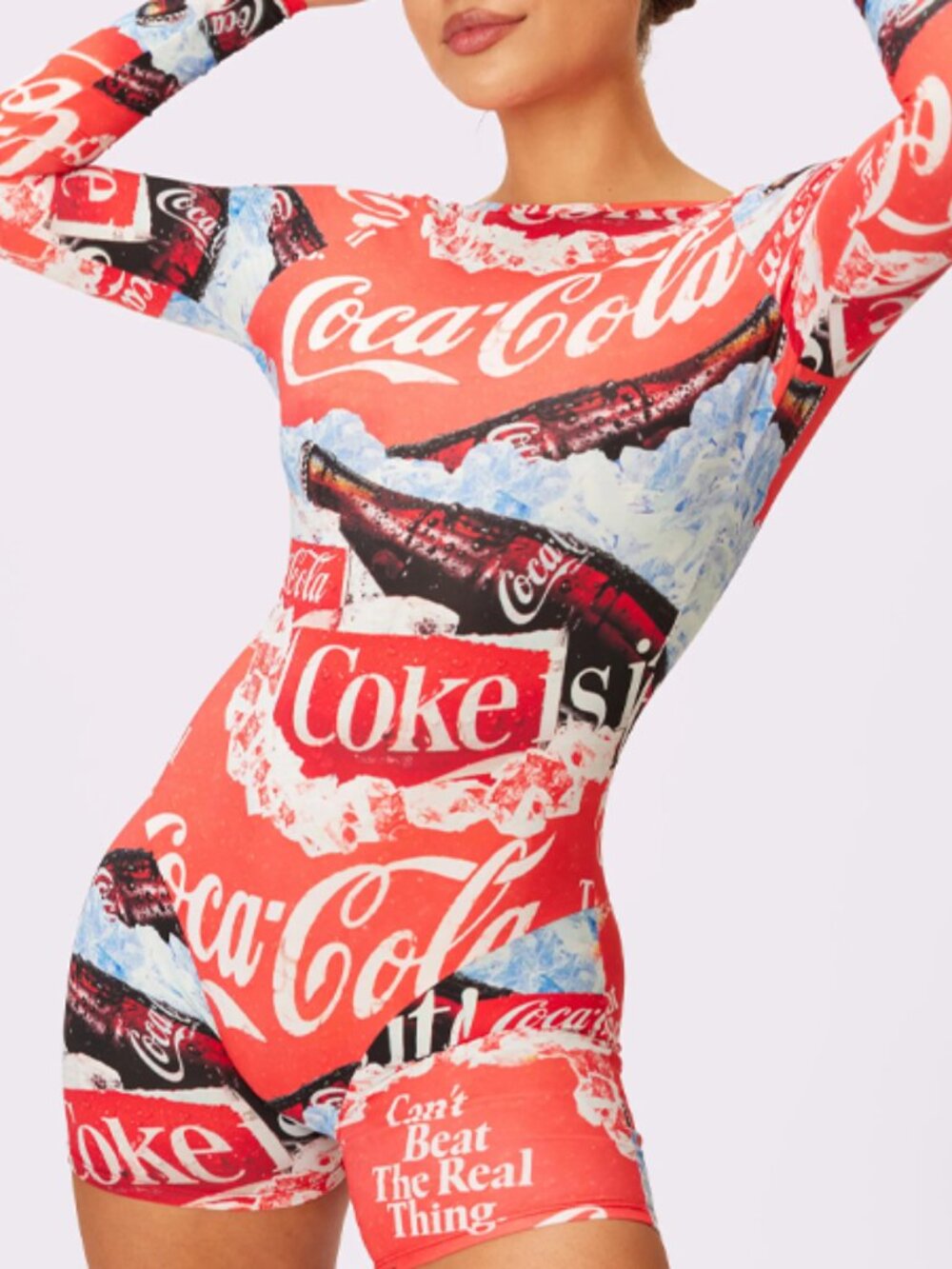 Parade x Coca-Cola Red and Blue Graphic Logo Playsuit